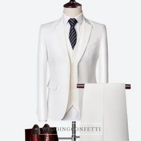 Maximus Groom Men's Suit Jacket, Vest and Pants (Available in 6 colours)