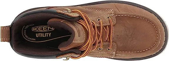 Men's 6" Keen Utility Cincinnati Brown, WP, EH, SR, Wedge Soft Toe Boot