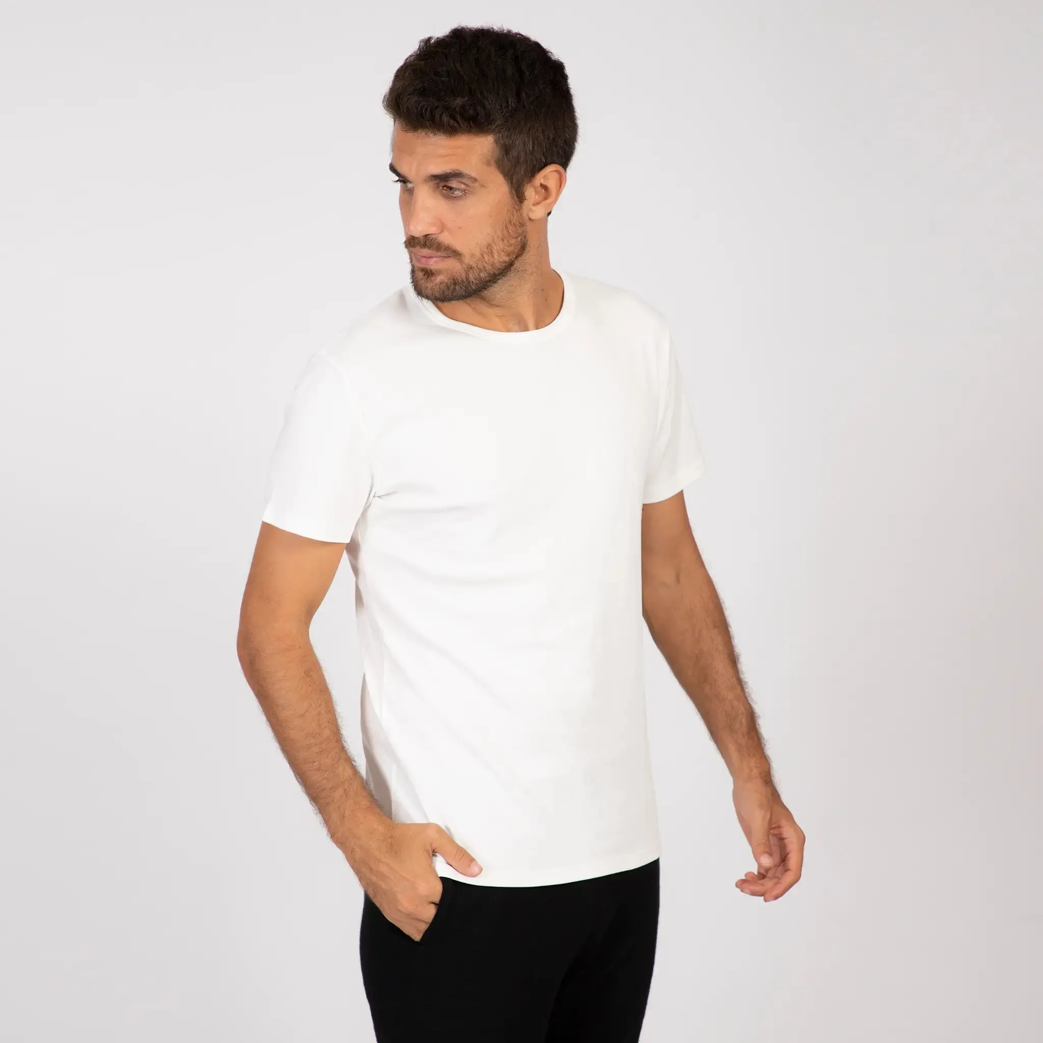 Men's Organic Pima Crew Neck Tee - Relaxed Fit