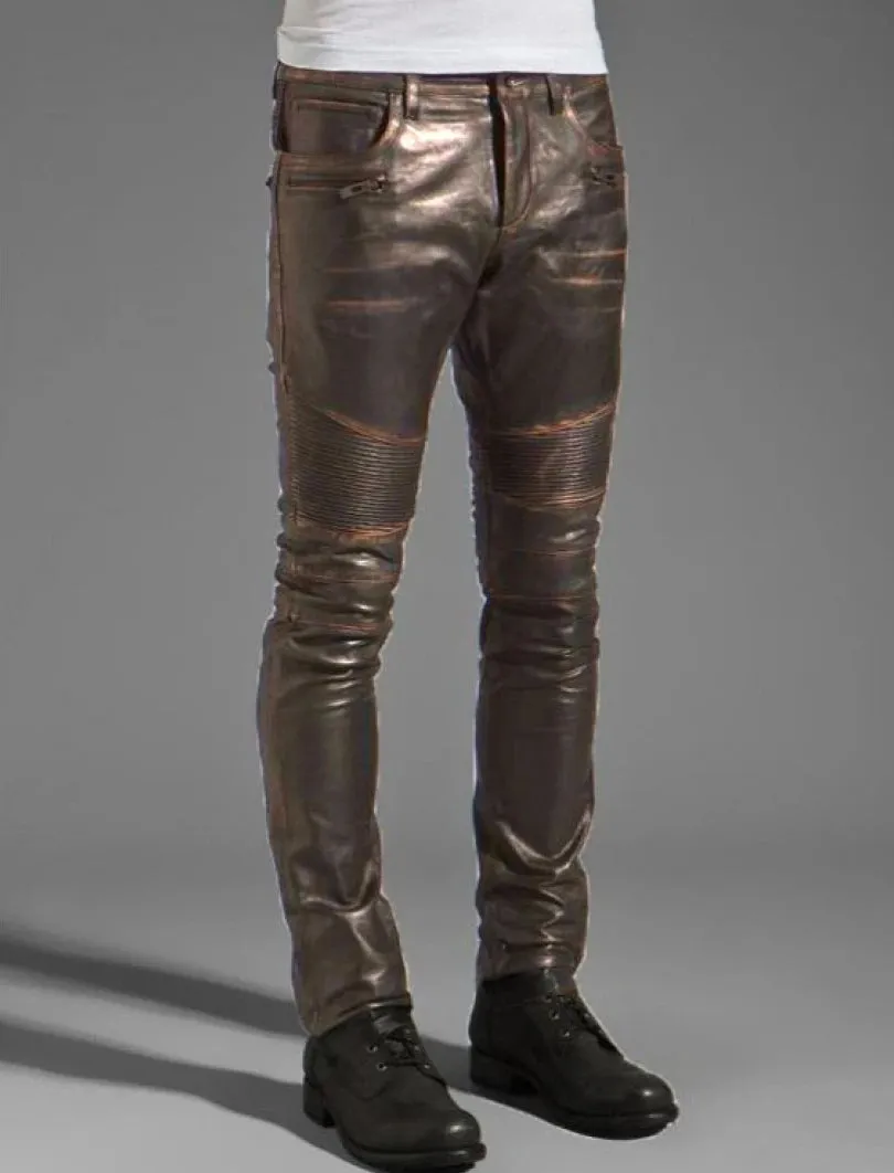 Men's Rogue Leather Pants in Dark Brown