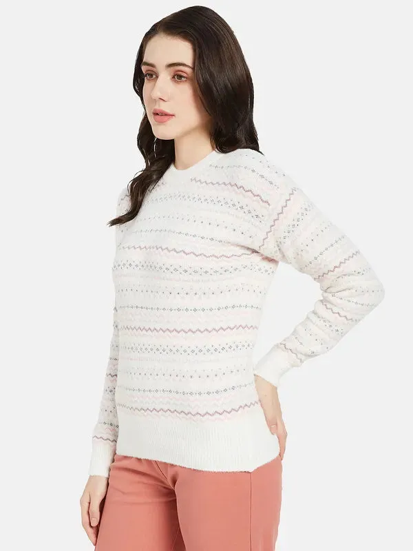 Mettle Women Pink  Beige Pullover