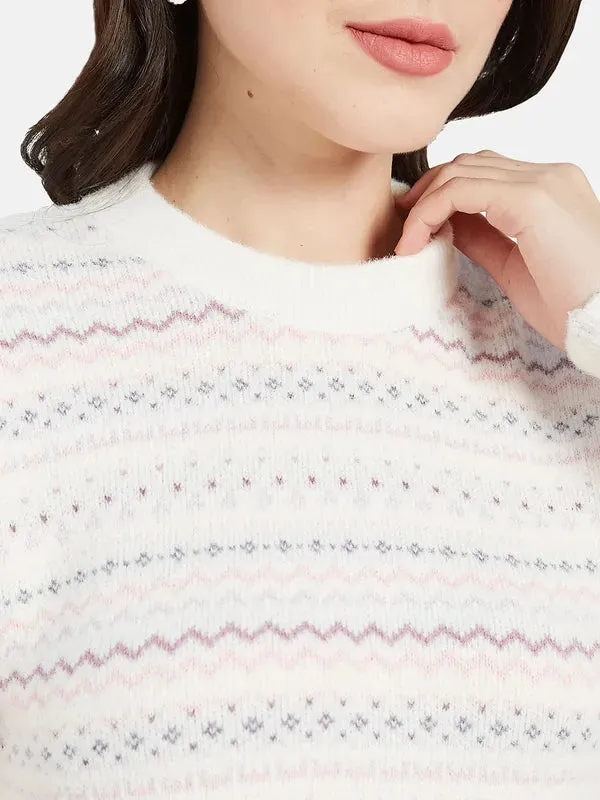 Mettle Women Pink  Beige Pullover