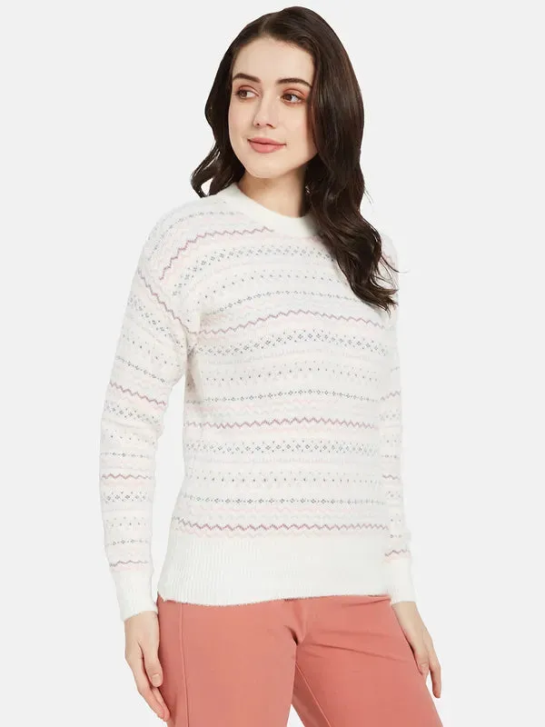 Mettle Women Pink  Beige Pullover