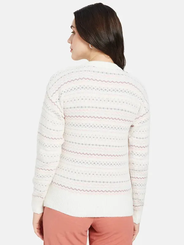 Mettle Women Pink  Beige Pullover