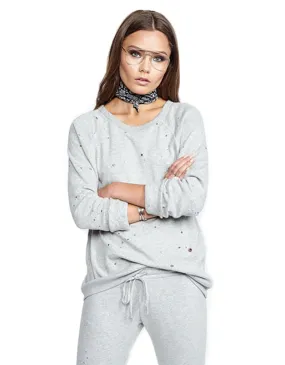 Michael Lauren Renzo Pullover in Heather Grey