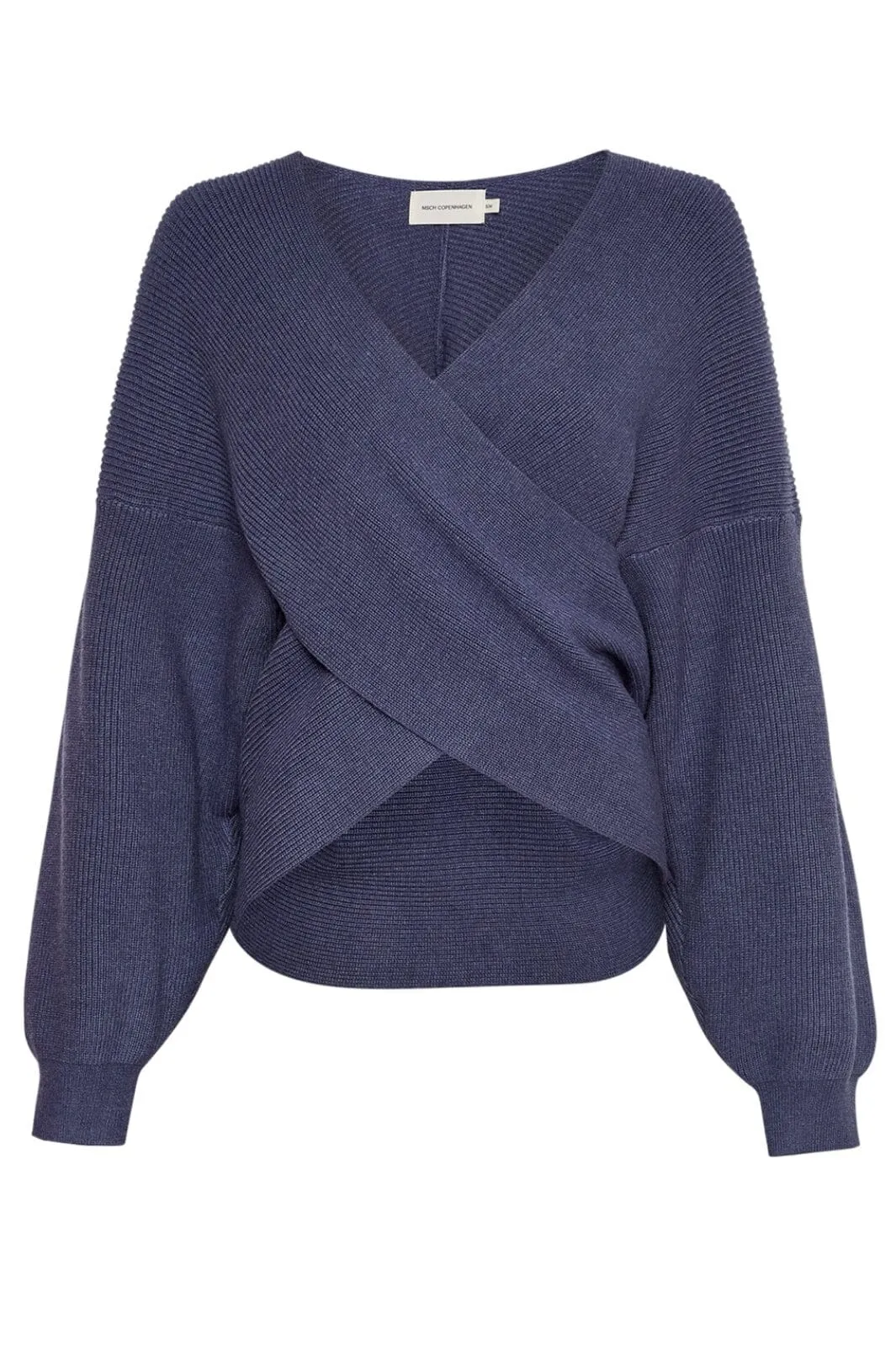 Moss Copenhagen - Mschzinelle Rachelle Wrap Pullover - Oceana Melange