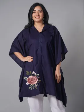 Navy Rayon ShirtKurta - Gulabari