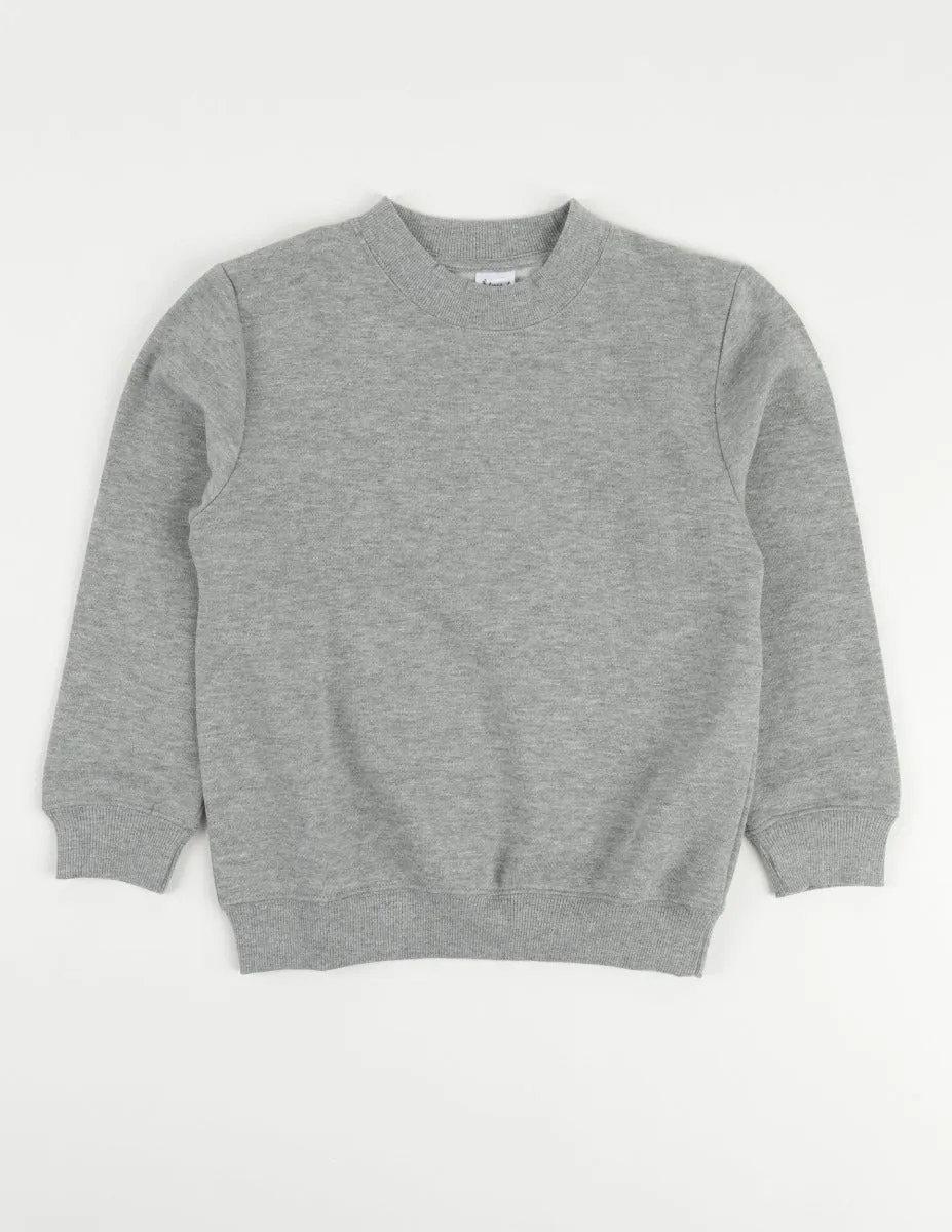 Neutral Solid Color Pullover Sweatshirt