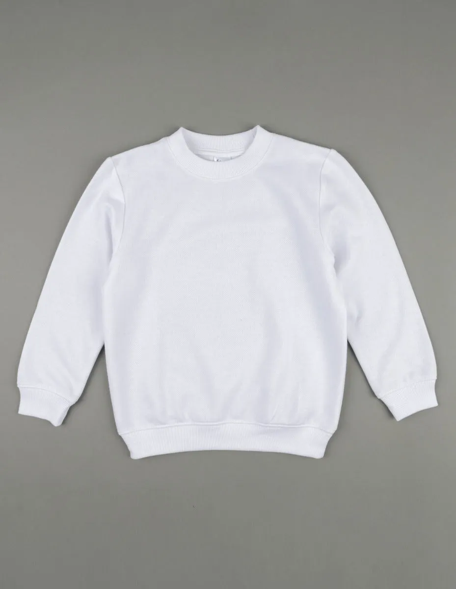 Neutral Solid Color Pullover Sweatshirt