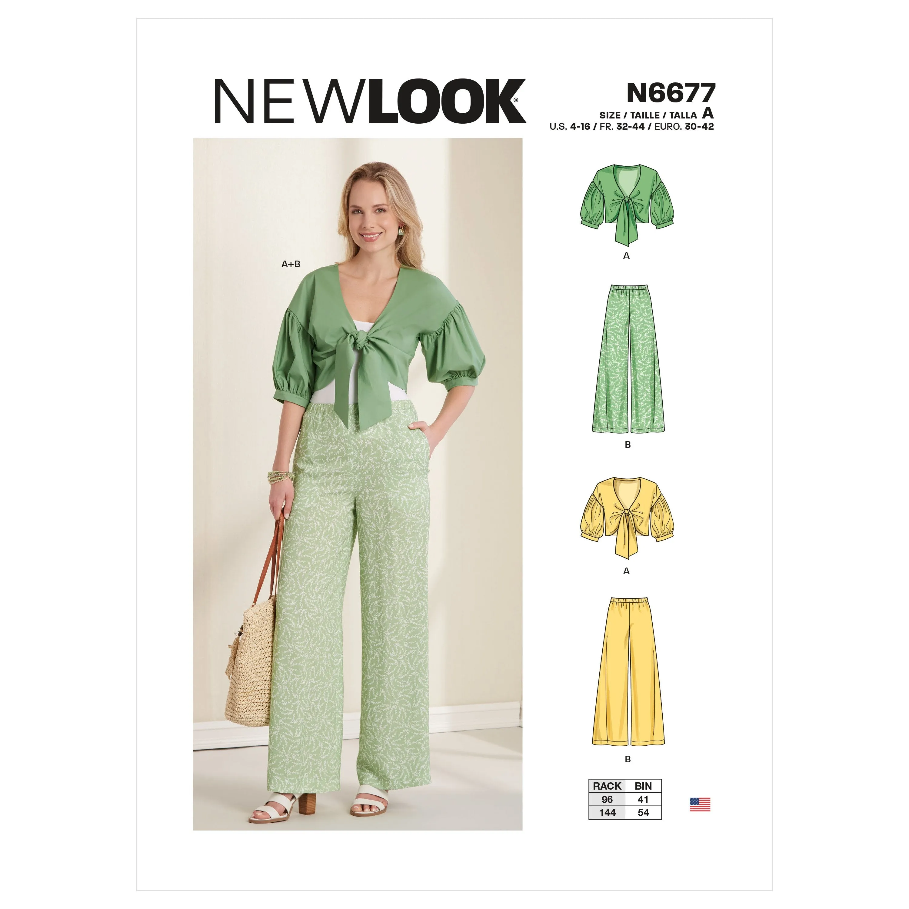 New Look Sewing Pattern 6677 Misses' Cropped Jacket and Trousers