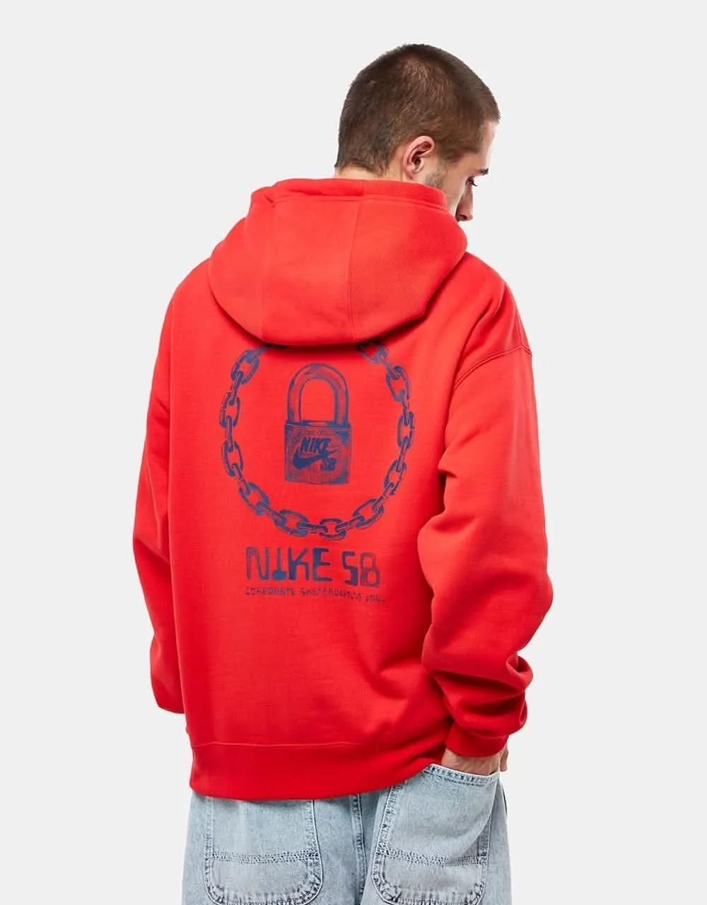 Nike SB On Lock Pullover Hoodie - University Red