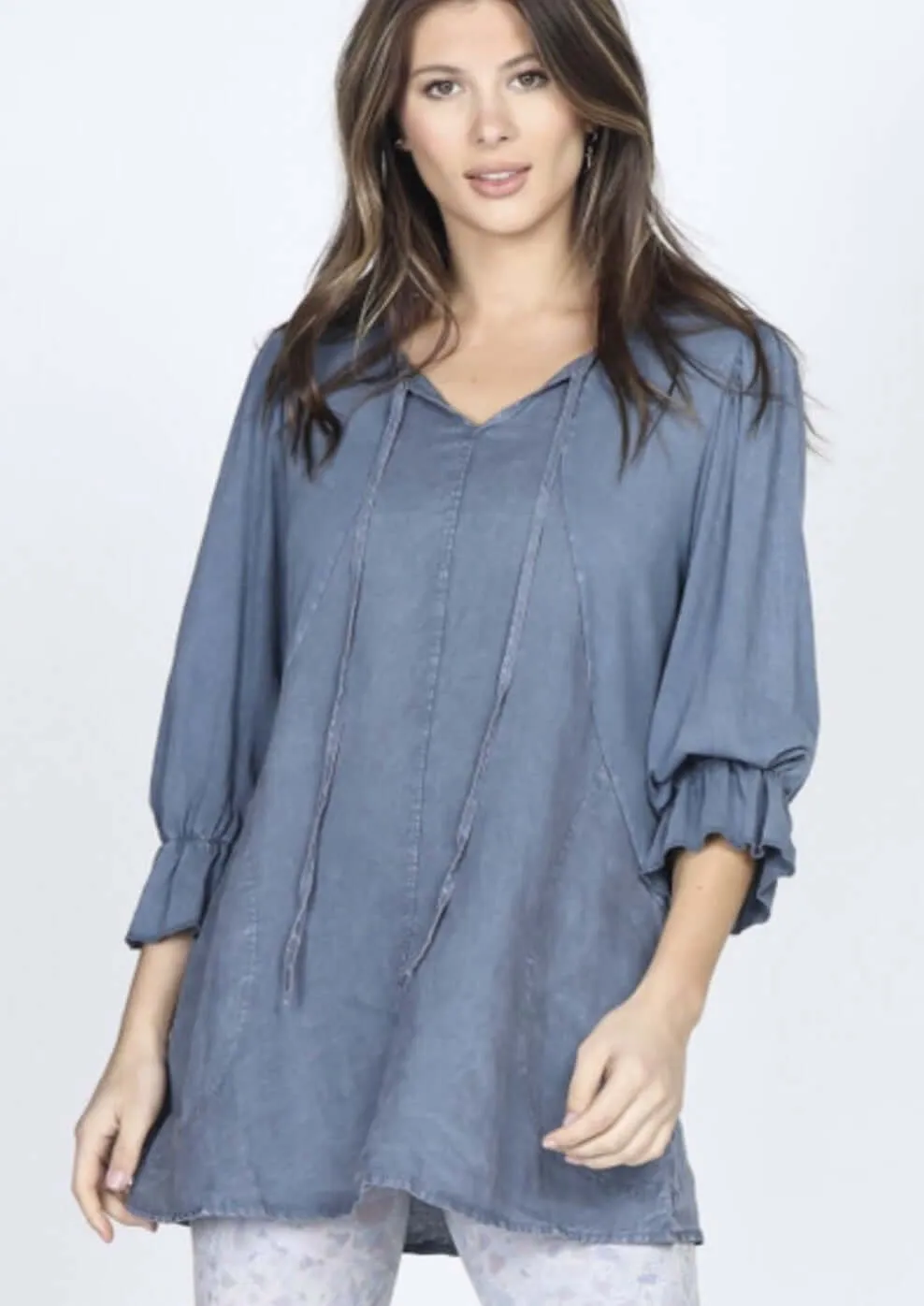 Oh My Fabric Luxury Soft Tunic with Side Pockets Made in USA