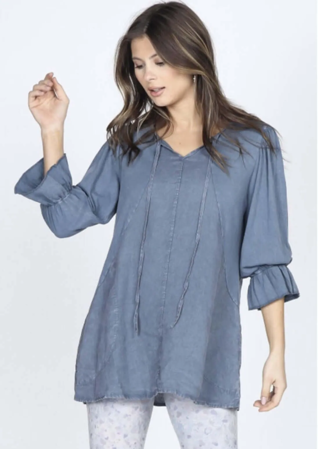 Oh My Fabric Luxury Soft Tunic with Side Pockets Made in USA