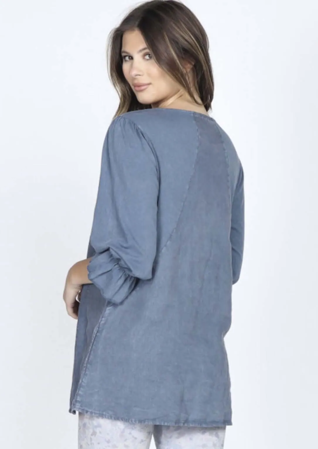 Oh My Fabric Luxury Soft Tunic with Side Pockets Made in USA