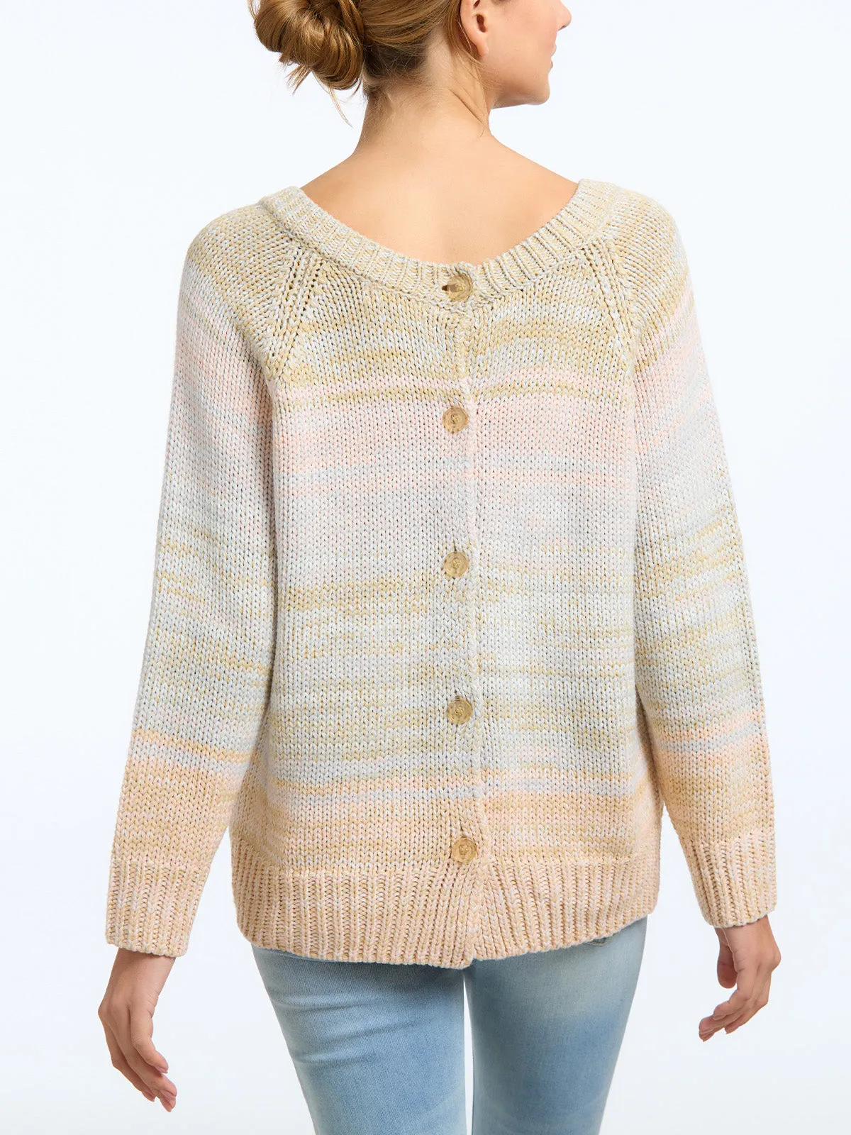 Ombre Reversible Cardigan Pullover