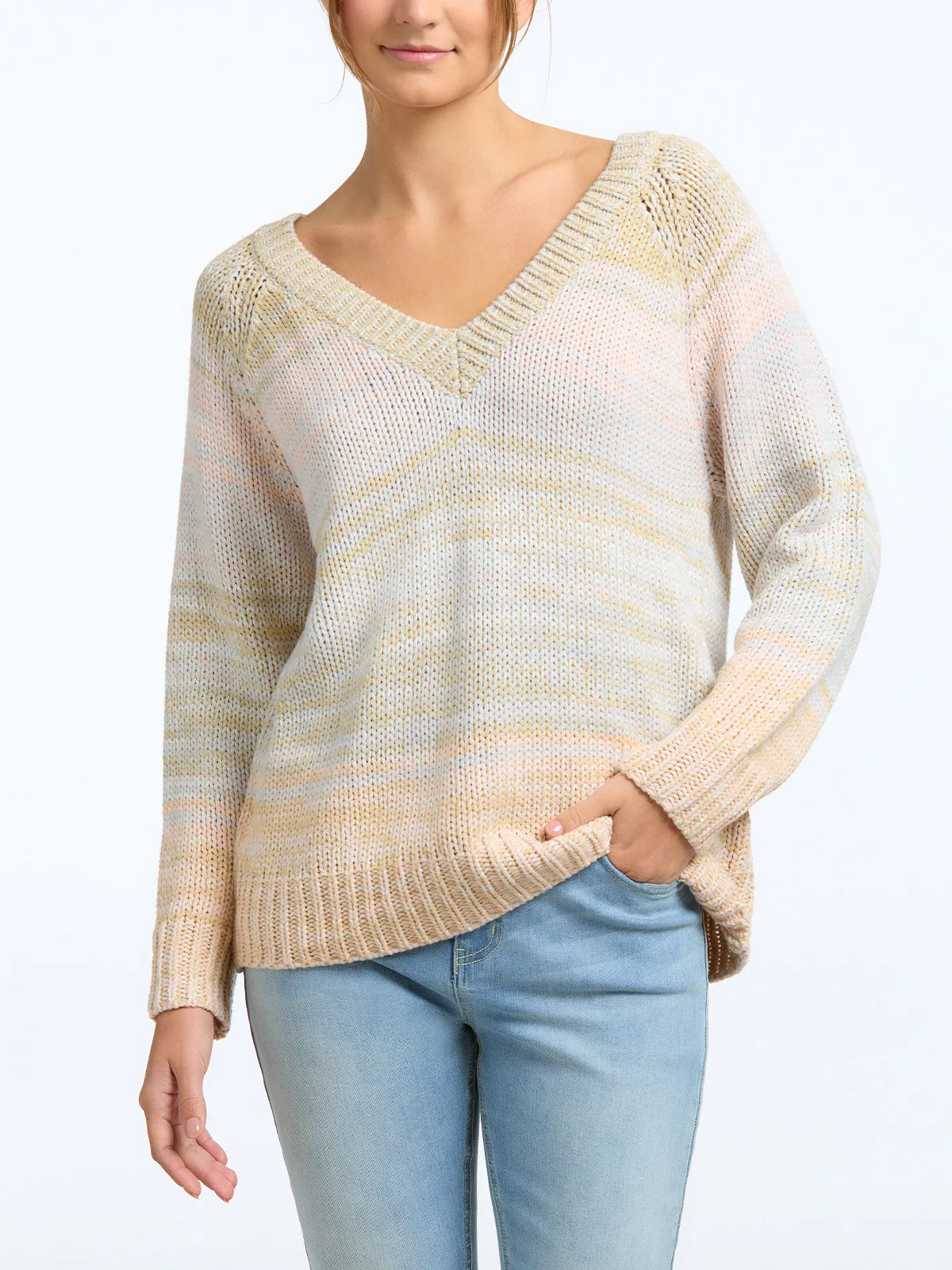 Ombre Reversible Cardigan Pullover