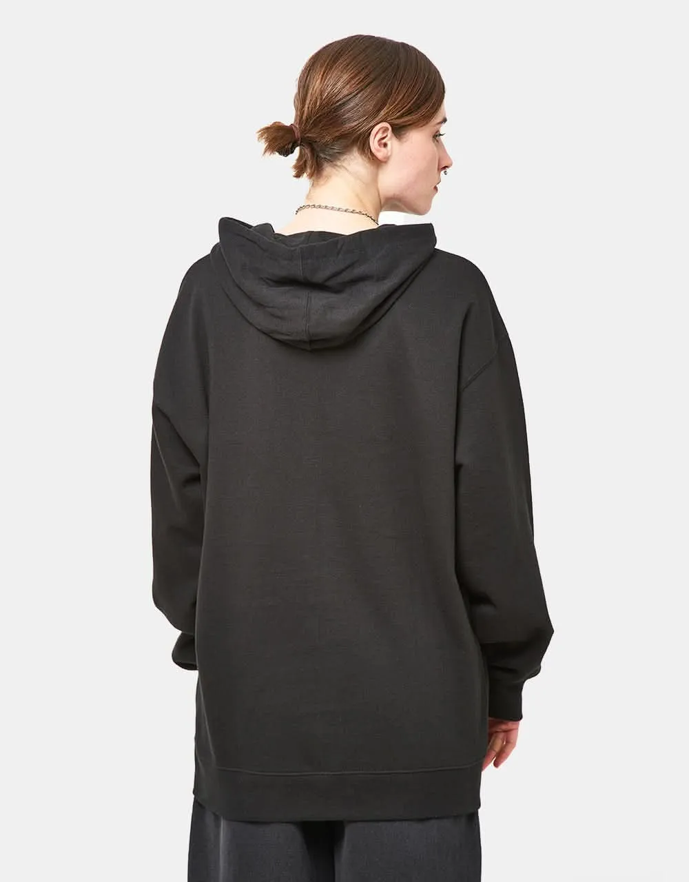 Opera Outline Embroidered Pullover Hoodie - Black