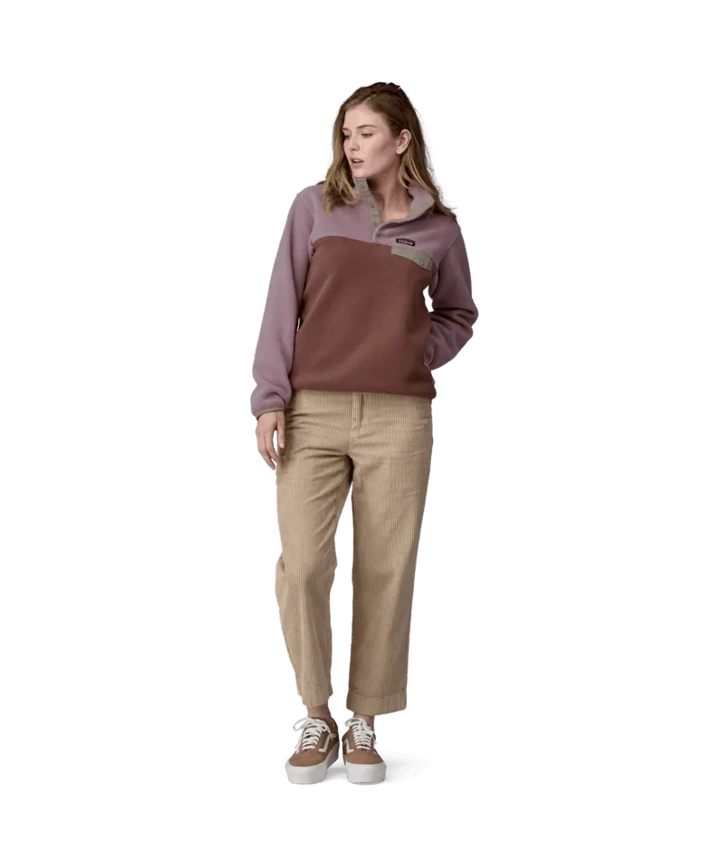 PATAGONIA Women's Synchilla Snap-T Fleece Pullover Crewneck Dulse Mauve