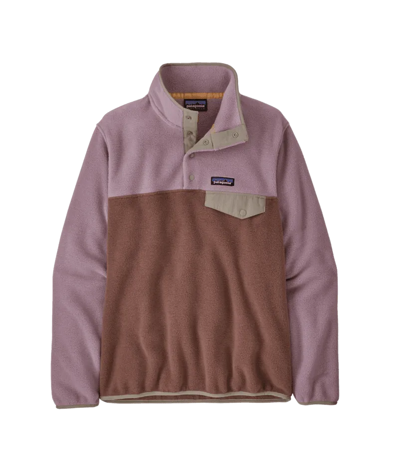 PATAGONIA Women's Synchilla Snap-T Fleece Pullover Crewneck Dulse Mauve