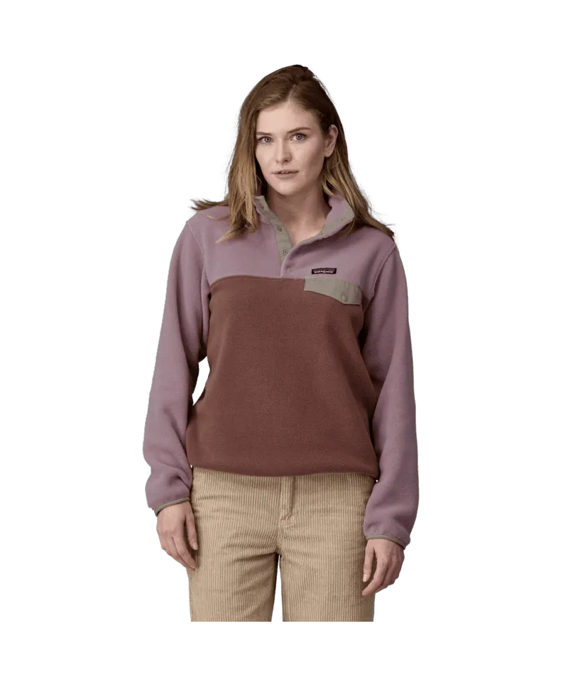 PATAGONIA Women's Synchilla Snap-T Fleece Pullover Crewneck Dulse Mauve