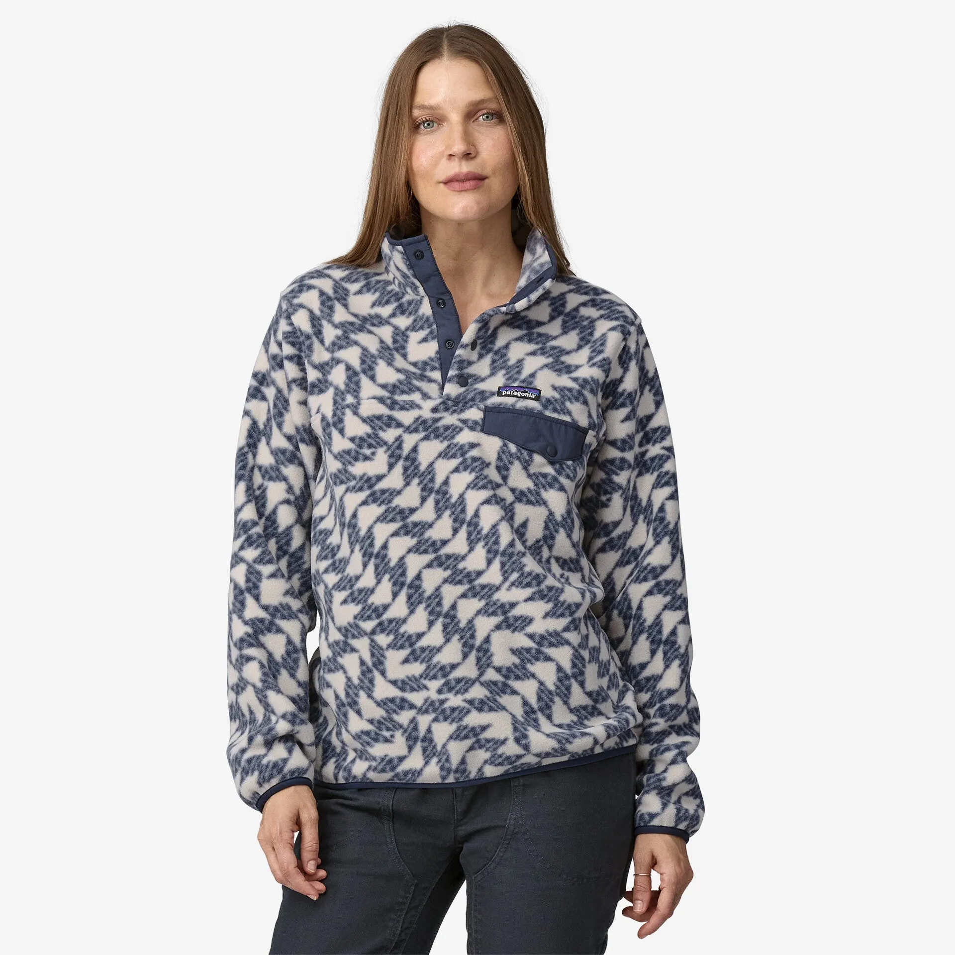 Patagonia Women's Synchilla Snap-T Fleece Pullover Synched Flight Small / Natural