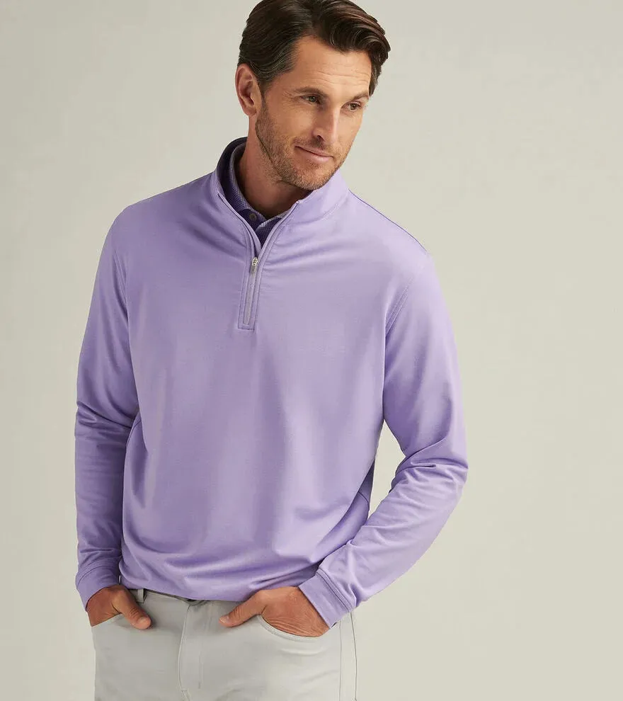 Peter Millar Men's Perth Mélange Performance 1/4 Zip Pullover Sweater - Ultra Violet