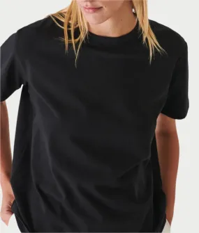 Pima Boyfriend Crew T-Shirt in Black