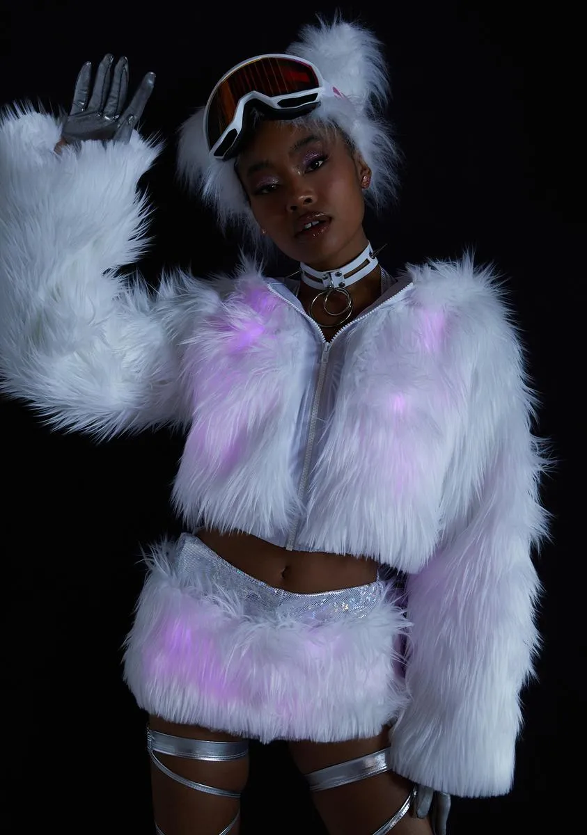 Pink Flashing Lights Cropped Jacket