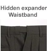 PLATE PANTS W/EXPANDER WAISTBAND-CHARCOAL