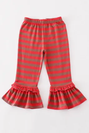 Platinum Red stripe ruffle pants