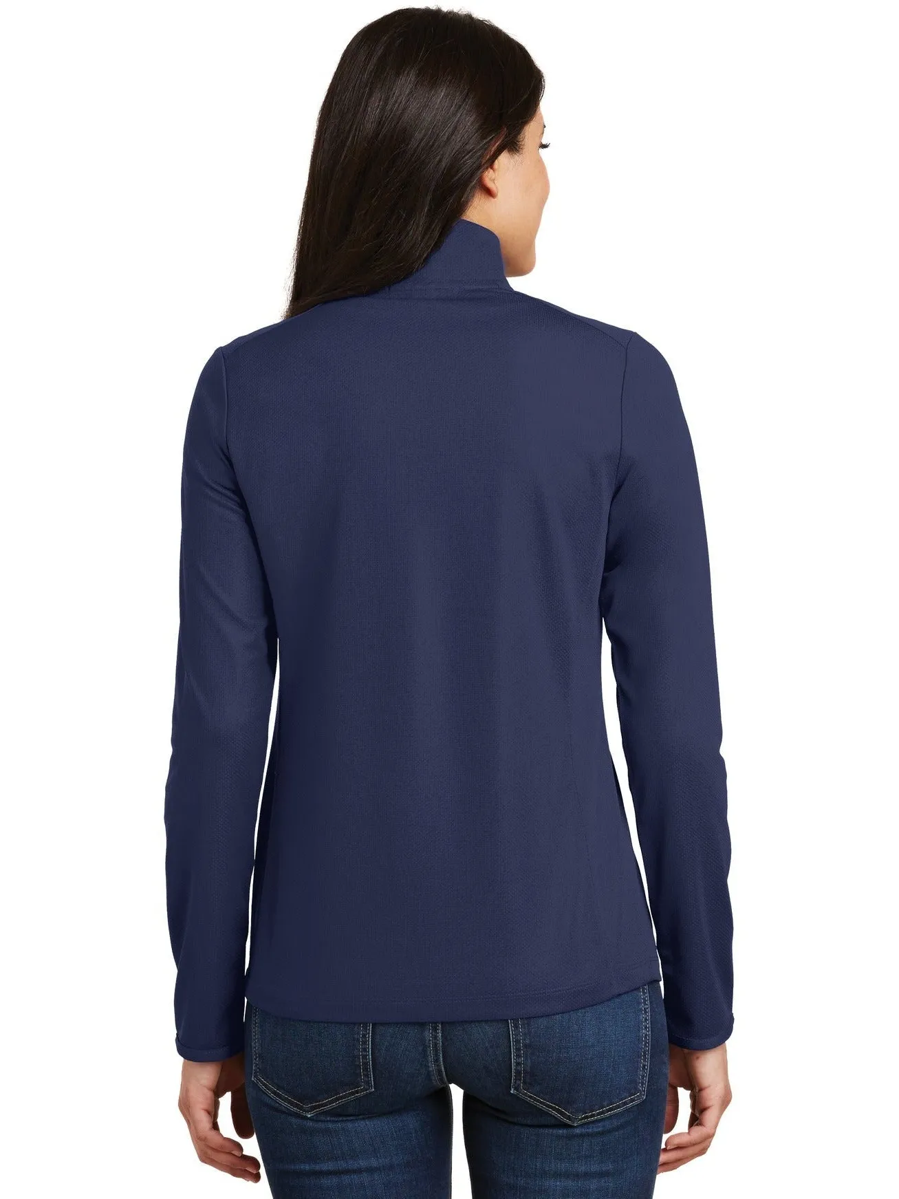 Port Authority Ladies Pinpoint Mesh 1/2-Zip