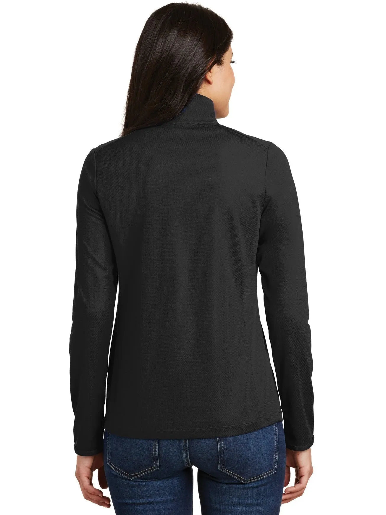 Port Authority Ladies Pinpoint Mesh 1/2-Zip