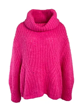 Pullover Rollkragen pink