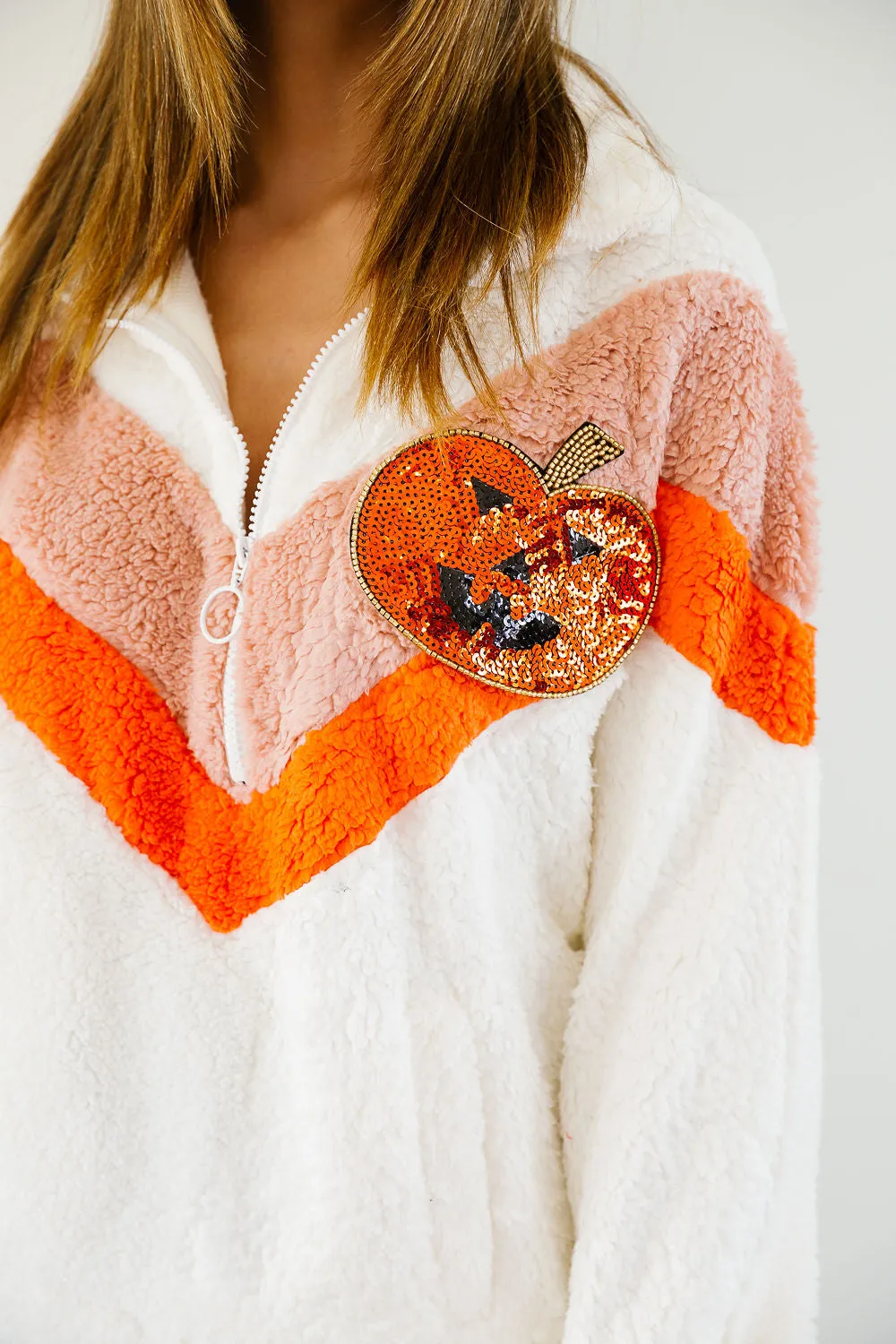 PUMPKIN PATCH FUZZY QUARTER ZIP