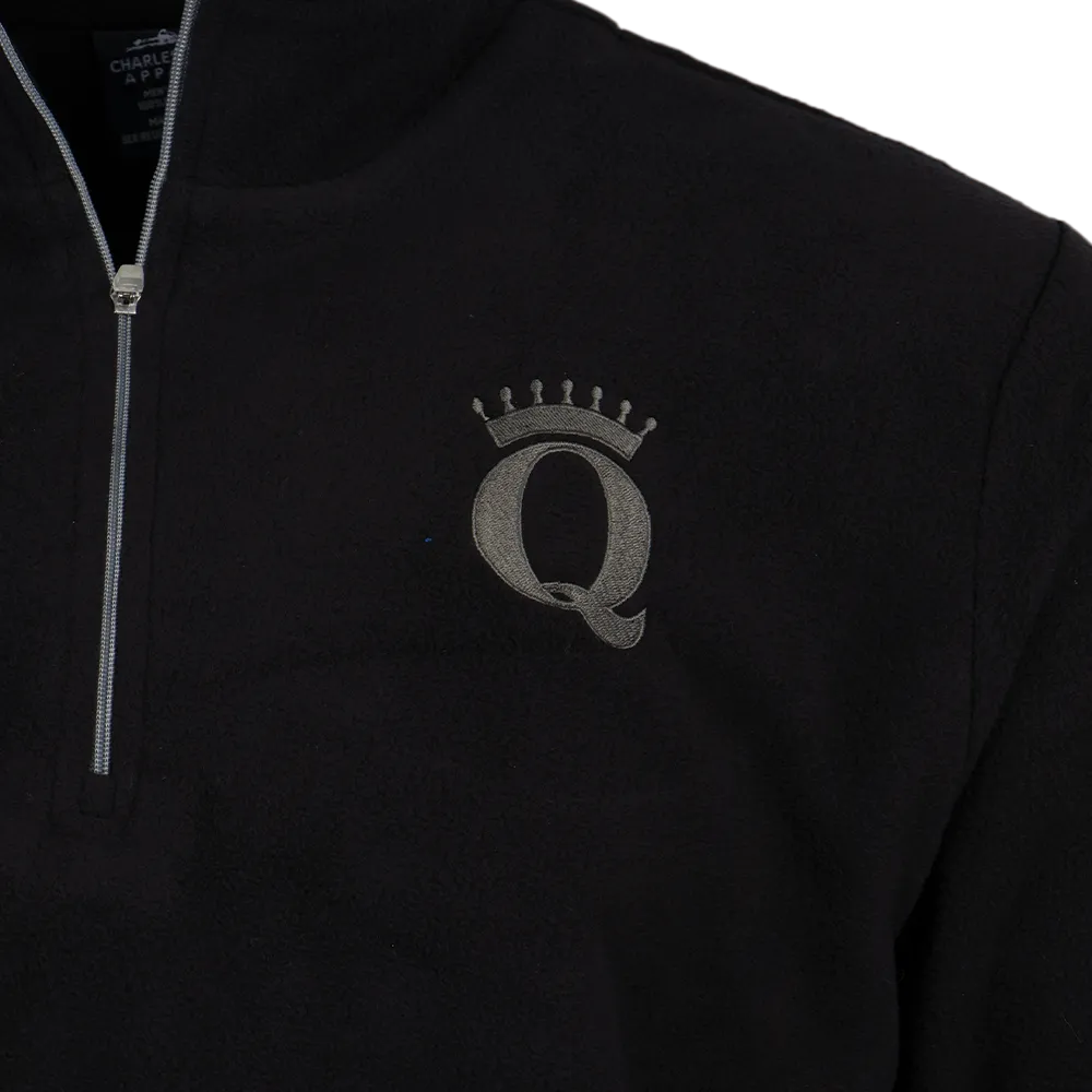 QFC-303 | Men's Freeport Microfleece pullover- Black/Grey