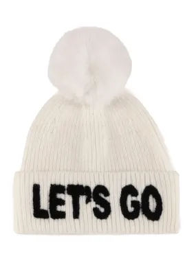 "Let's Go" Beanie | Ivory