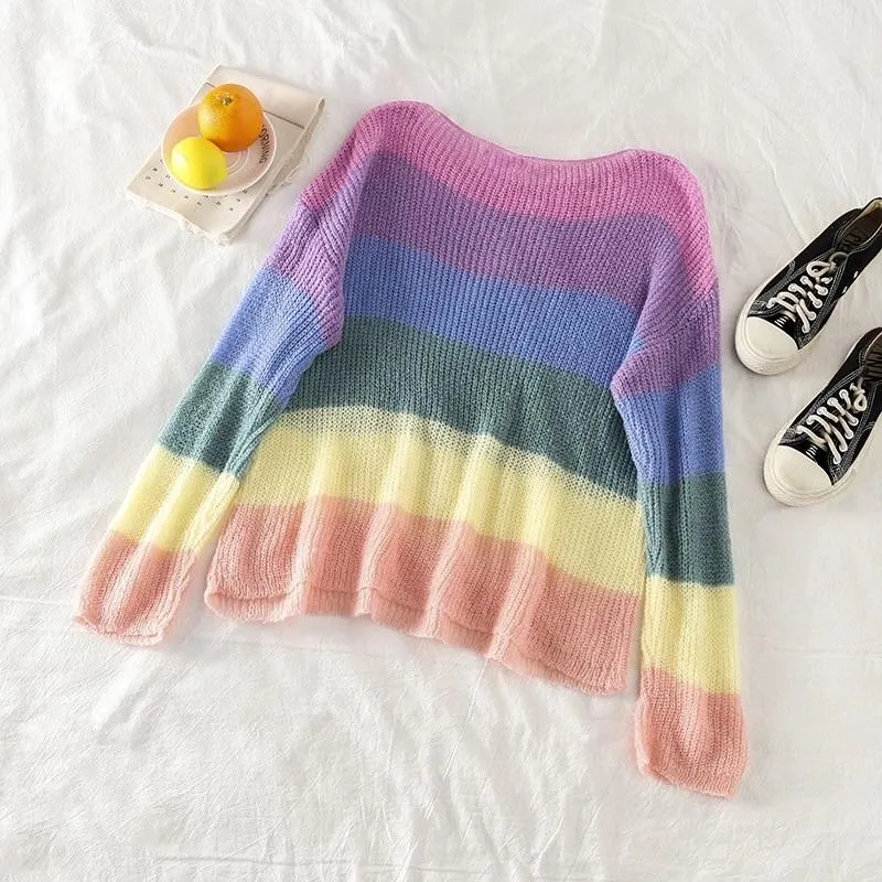 Rainbow Colourful Pullover