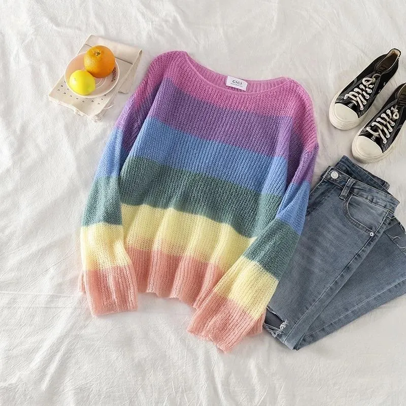 Rainbow Colourful Pullover