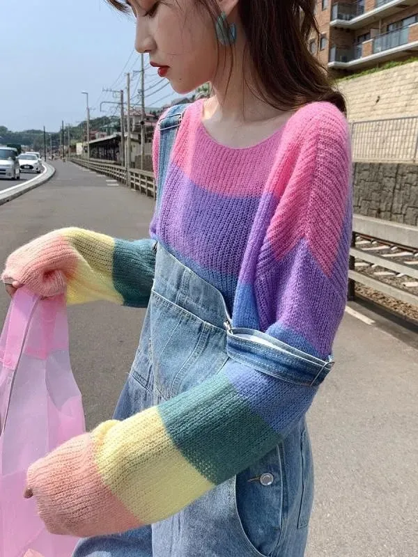 Rainbow Colourful Pullover