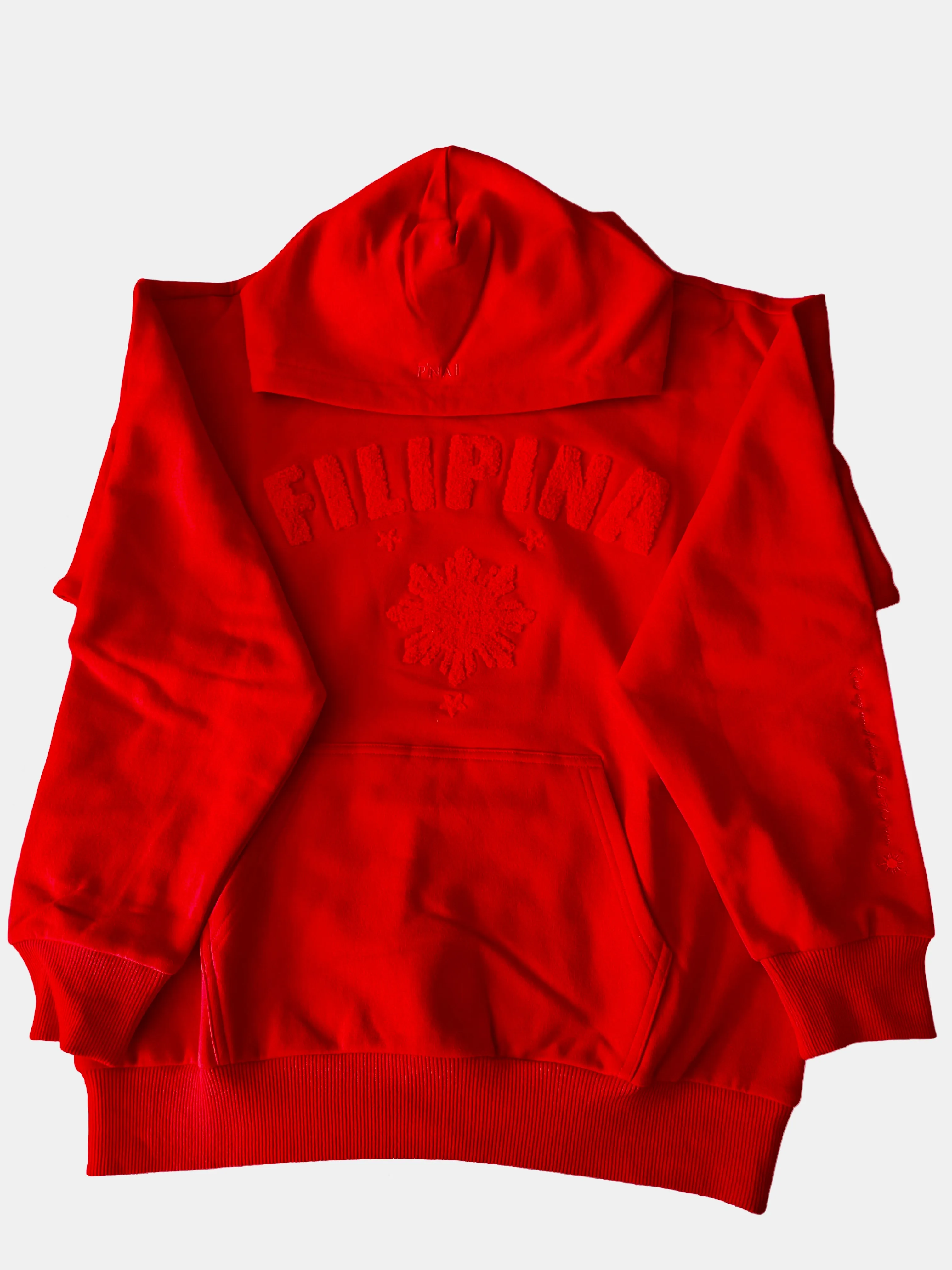 RED FILIPINA PULLOVER HOODIE