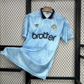 Retro Manchester City 1991 football shirt