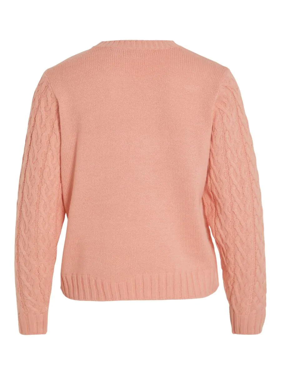 Ritda Cable Knit Jumper (Coral Cloud)