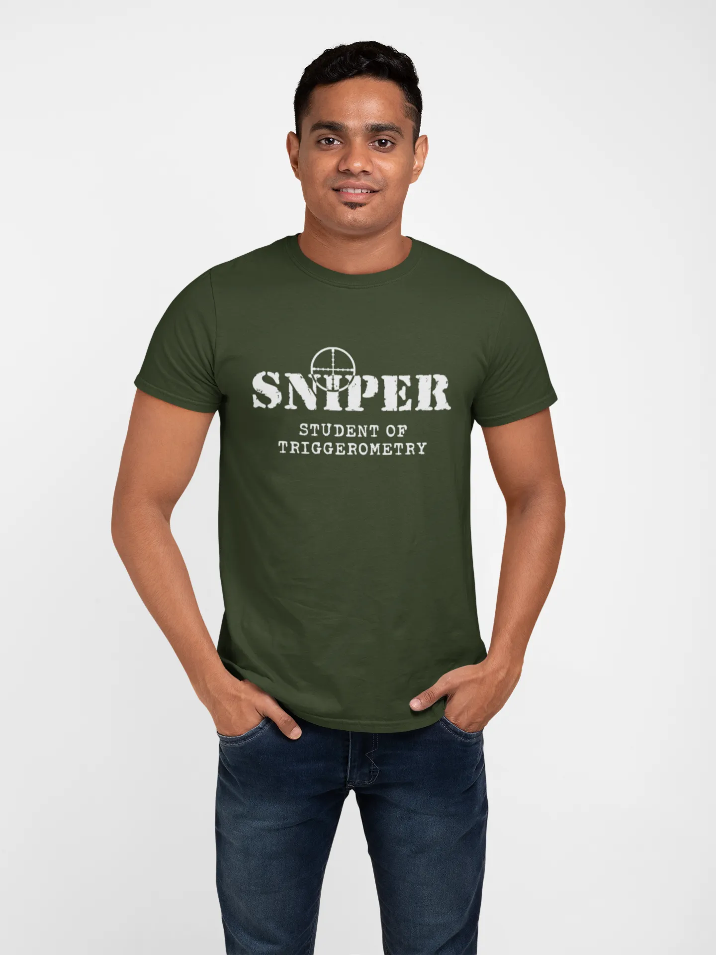 Sniper T-shirt - Sniper, Student of Triggerometry (Men)