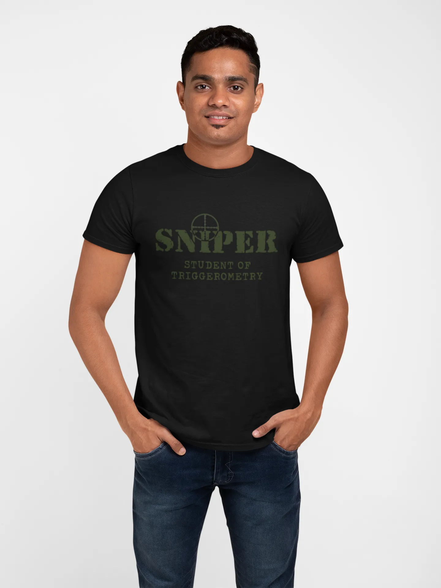 Sniper T-shirt - Sniper, Student of Triggerometry (Men)