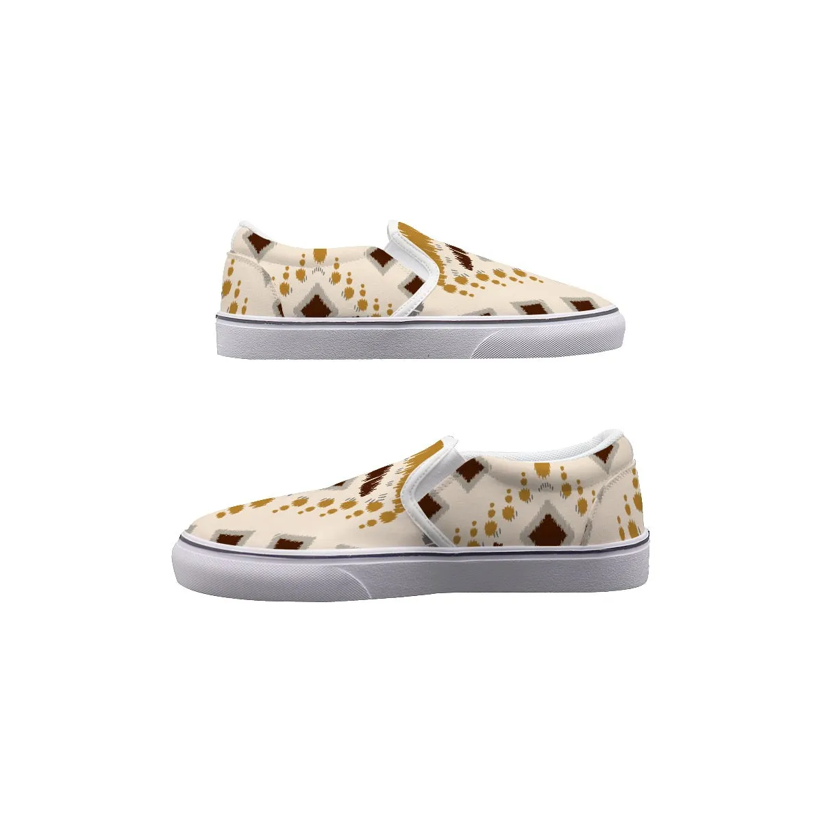 So#18 Men's Slip On Sneakers, diamond pattern