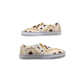 So#18 Men's Slip On Sneakers, diamond pattern