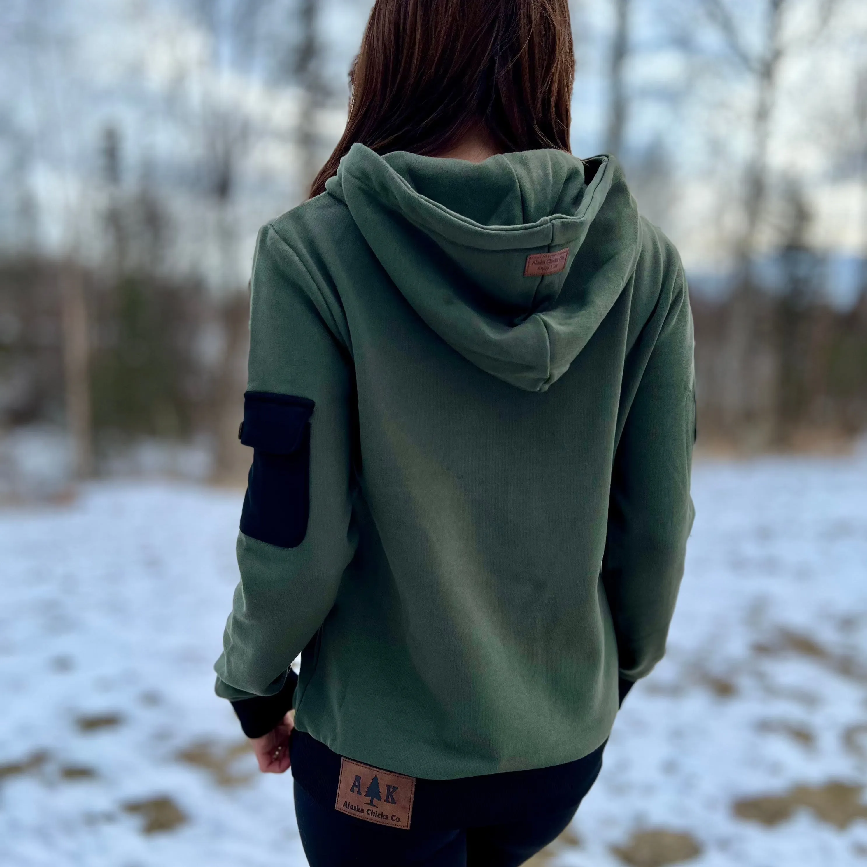 Solid Half Zip Hoodie