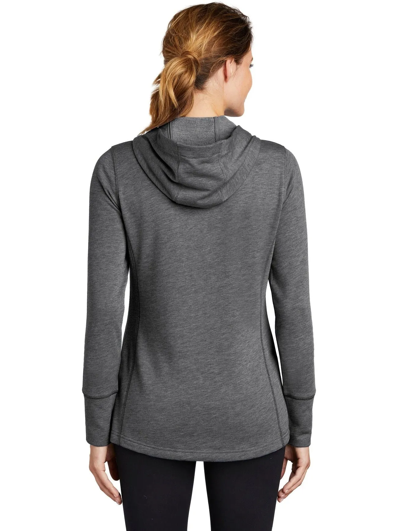 Sport-Tek Ladies Posicharge Tri-Blend Wicking Fleece Hooded Pullover