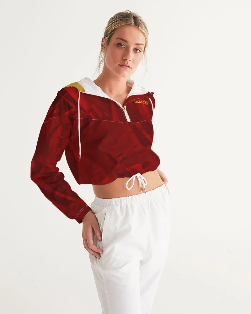 Sqdltd SB Women's Cropped Windbreaker Lava Sun