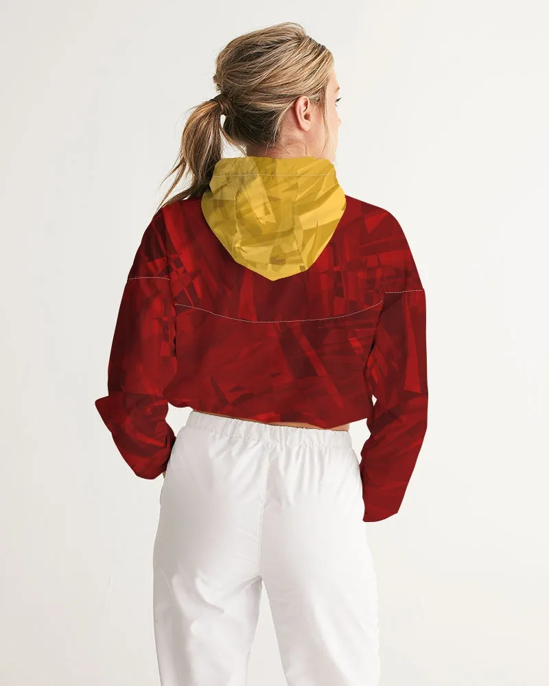 Sqdltd SB Women's Cropped Windbreaker Lava Sun